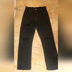 Aeropostale High Waisted, Black Jeans, Ripped Style, Size 8